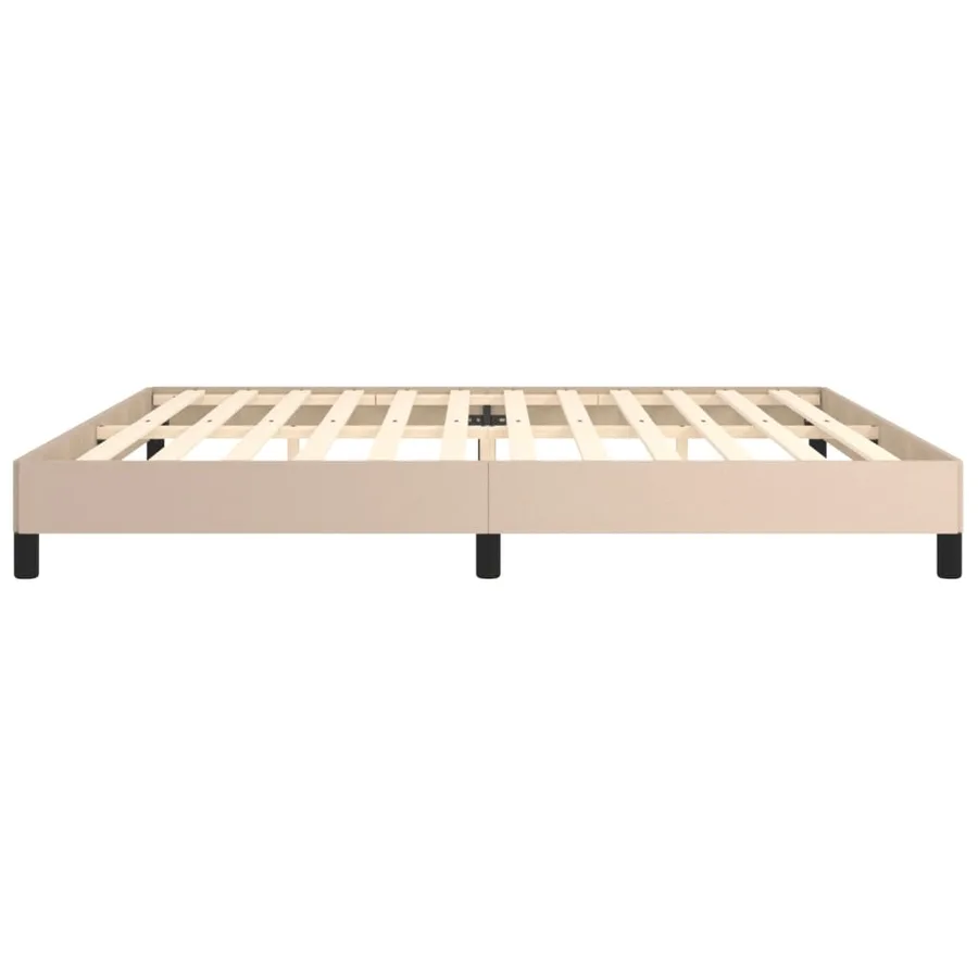 Cadre de lit sans matelas cappuccino 200x200 cm similicuir - 6