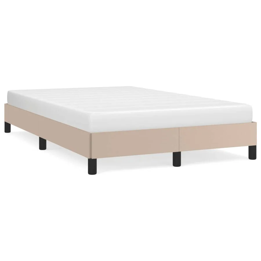Cadre de lit sans matelas cappuccino 120x200 cm similicuir - 2