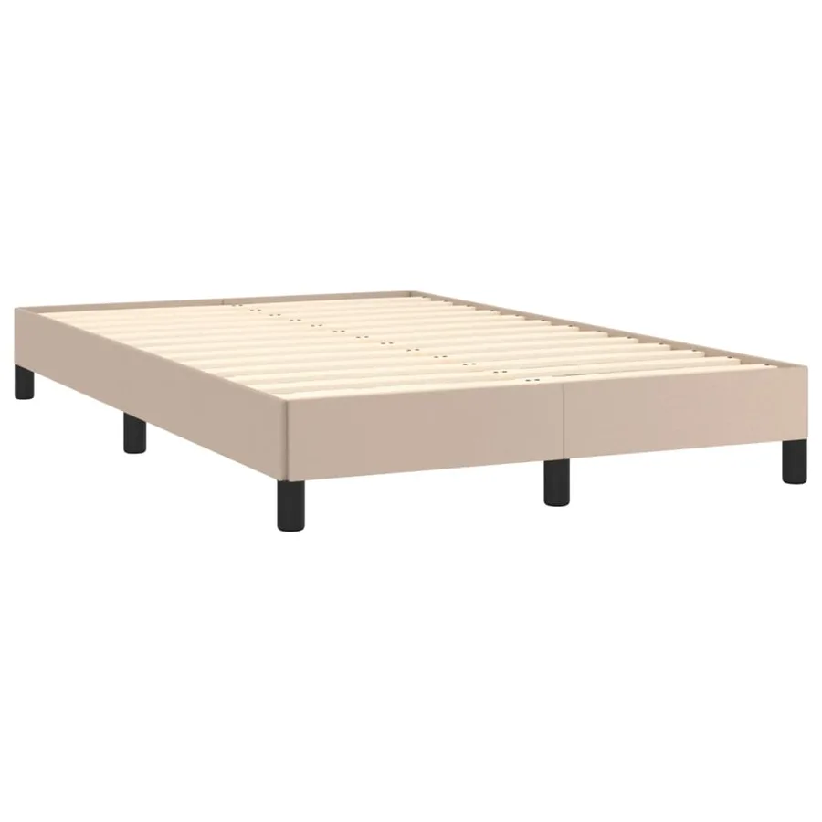 Cadre de lit sans matelas cappuccino 120x200 cm similicuir - 4