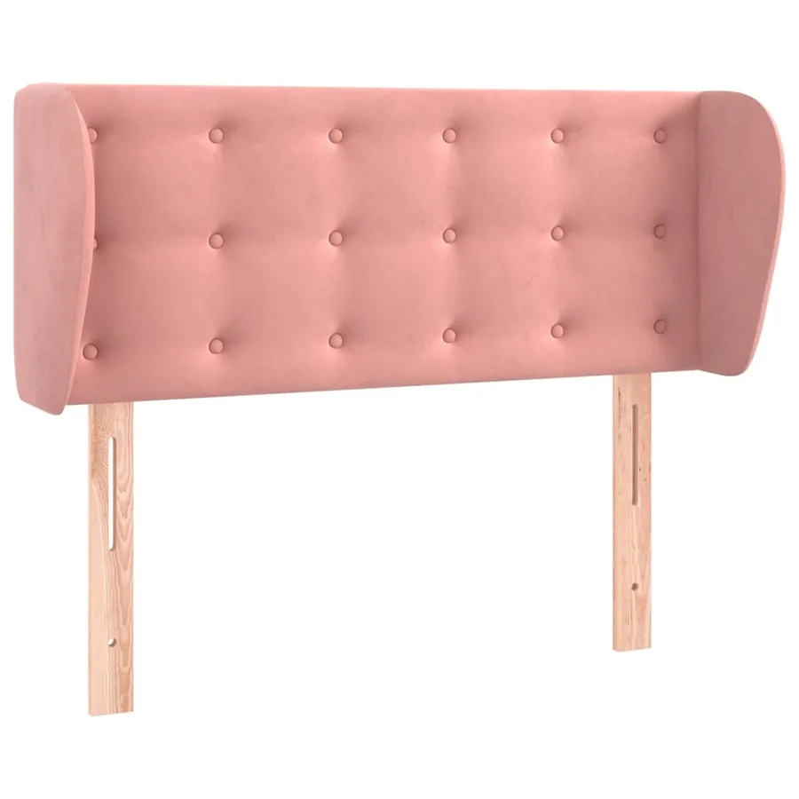 Tête de lit avec oreilles Rose 83x23x78/88 cm Velours - 2