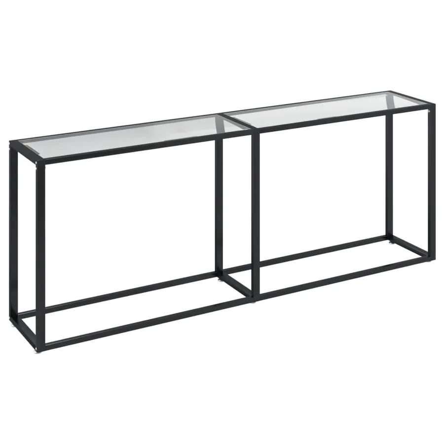 Table console Transparent 200x35x75,5 cm Verre trempé - 2