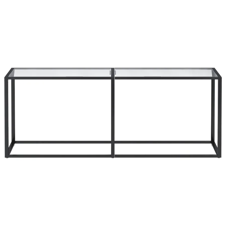 Table console Transparent 200x35x75,5 cm Verre trempé - 3