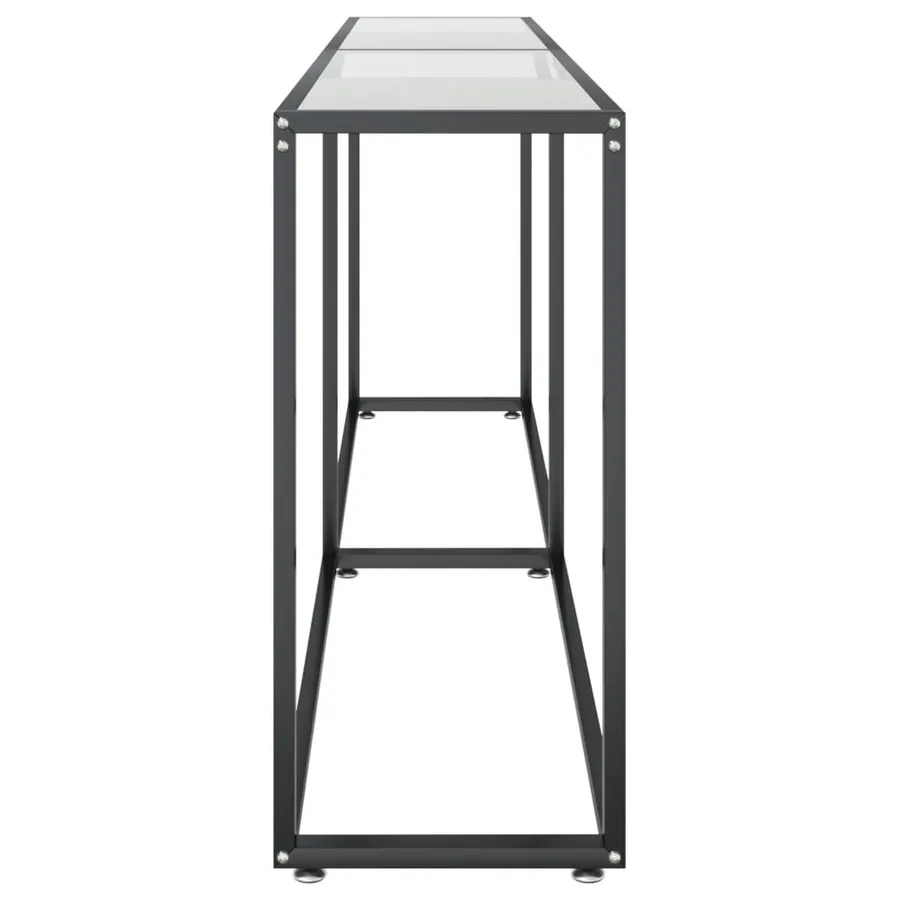 Table console Transparent 200x35x75,5 cm Verre trempé - 4
