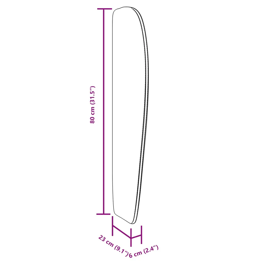 Oreille de tête de lit Tan 80 x 23 x 6 cm PVC - 11