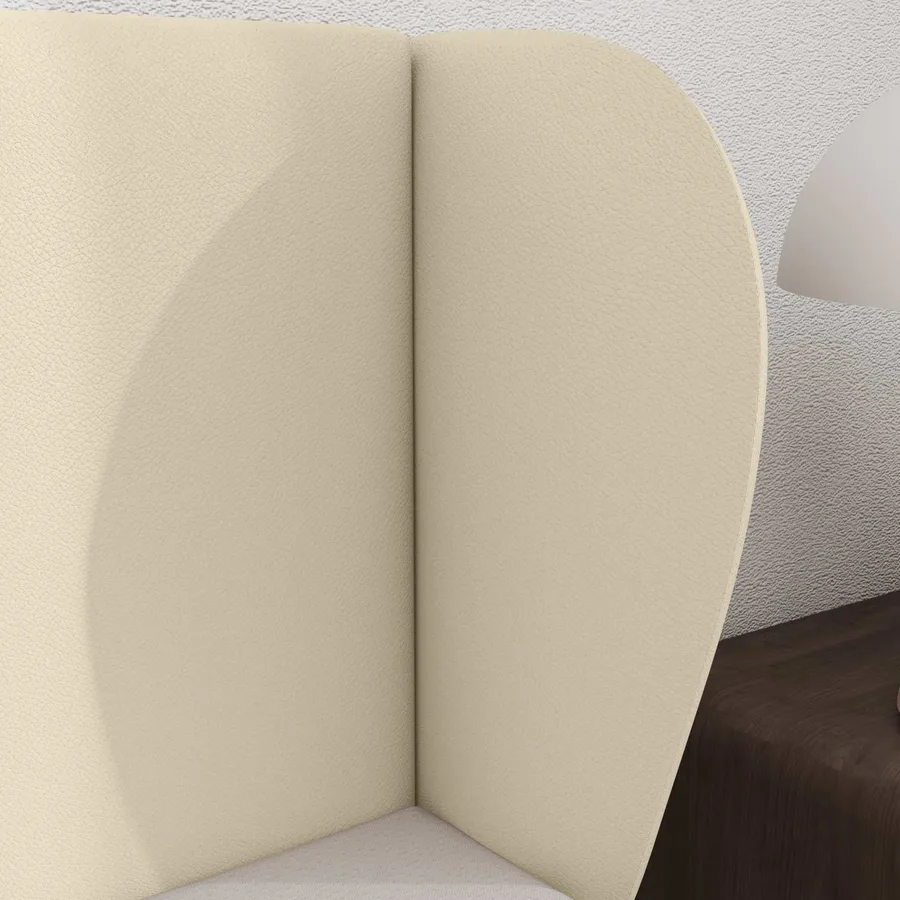 Oreille de tête de lit Crème 40 x 23 x 6 cm PVC - 4