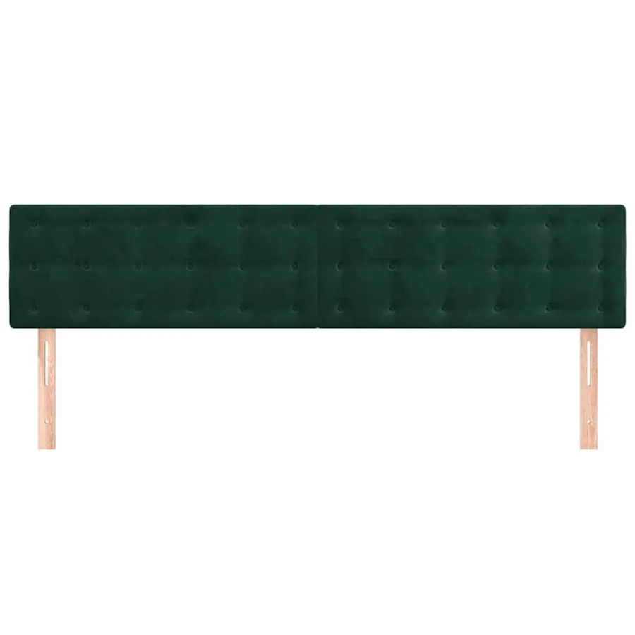 Têtes de lit Vert foncé 200x5x78/88 cm Velours - 3