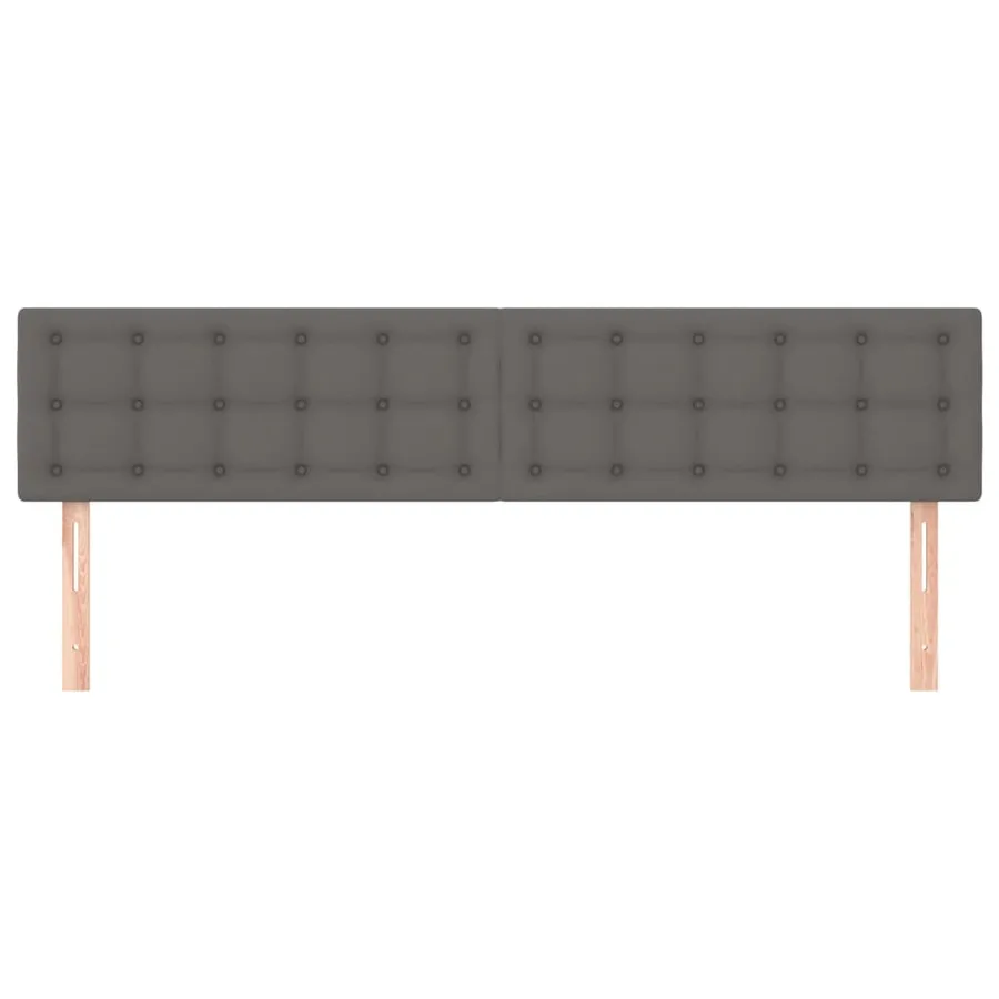 Têtes de lit Gris 160x5x78/88 cm Similicuir - 3