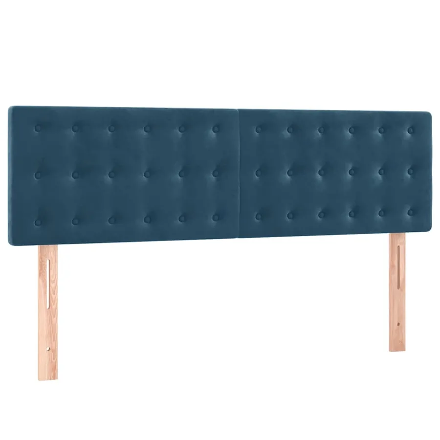 Têtes de lit Bleu foncé 144 x 5 x 78/88 cm Velours - 2