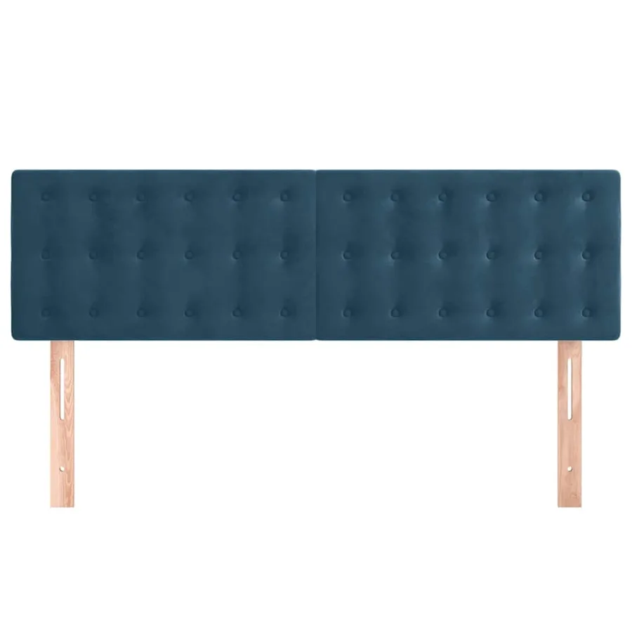 Têtes de lit Bleu foncé 144 x 5 x 78/88 cm Velours - 3