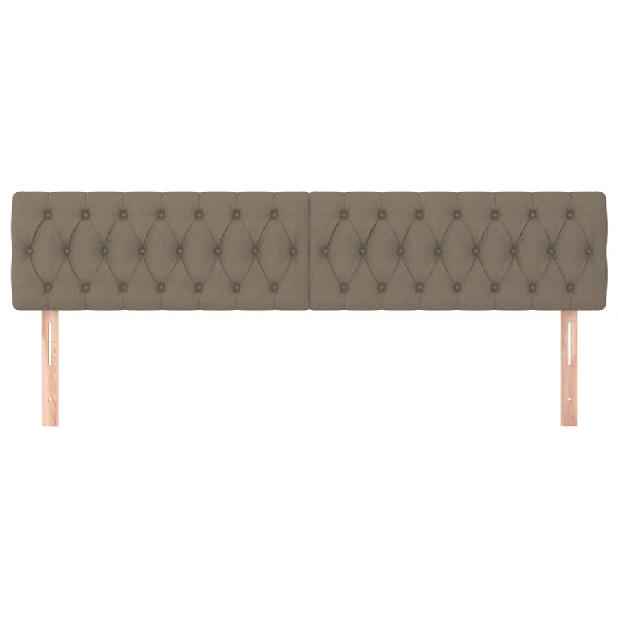 Têtes de lit Taupe 180x7x78/88 cm Tissu - 3