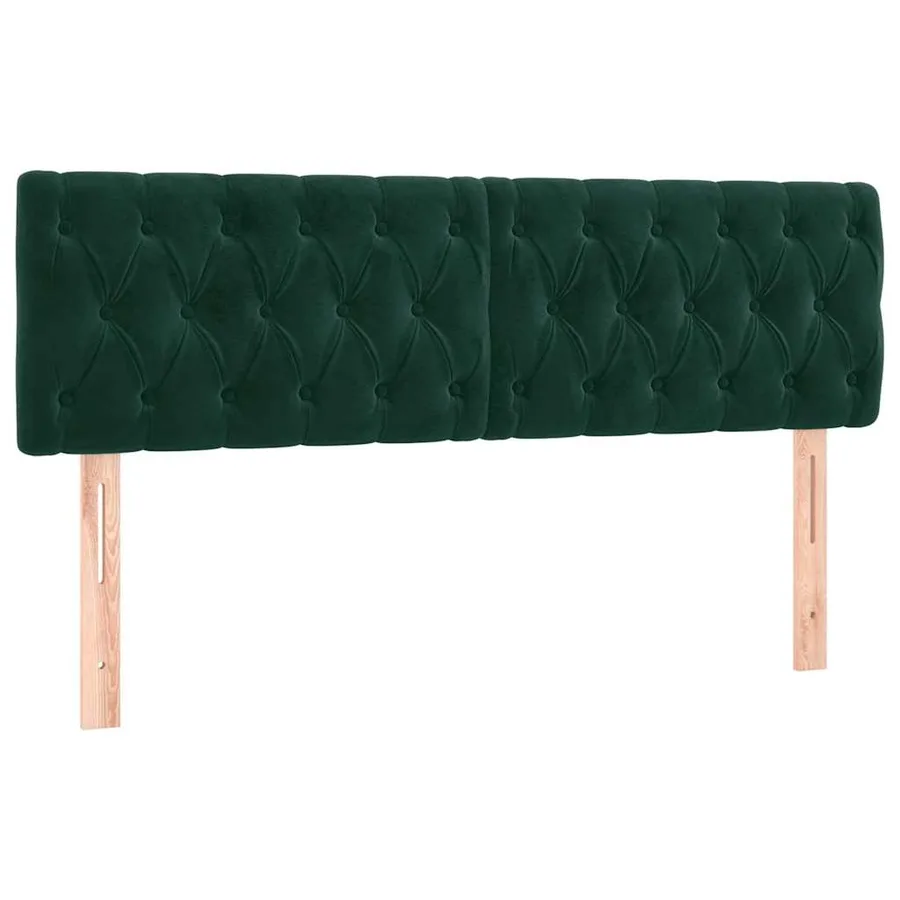 Têtes de lit Vert foncé 144x7x78/88 cm Velours - 2