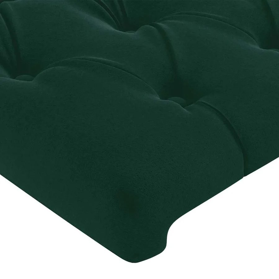 Têtes de lit Vert foncé 144x7x78/88 cm Velours - 4