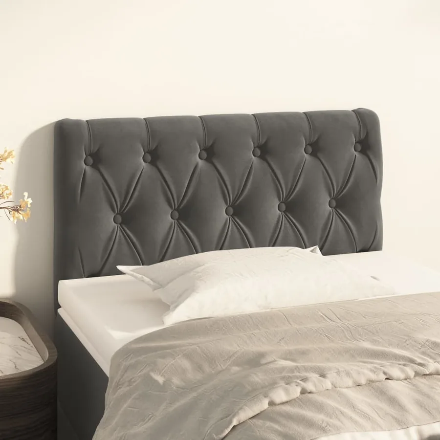 Tête de lit Gris foncé 80x7x78/88 cm Velours