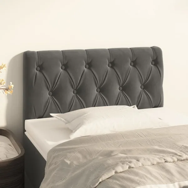 Tête de lit Gris foncé 80x7x78/88 cm Velours