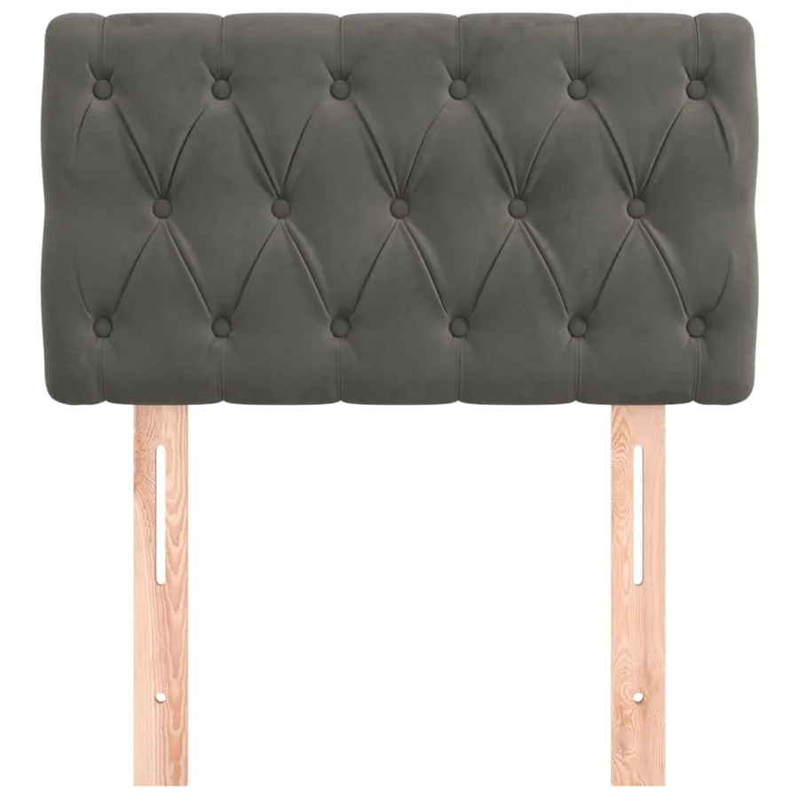 Tête de lit Gris foncé 80x7x78/88 cm Velours - 3