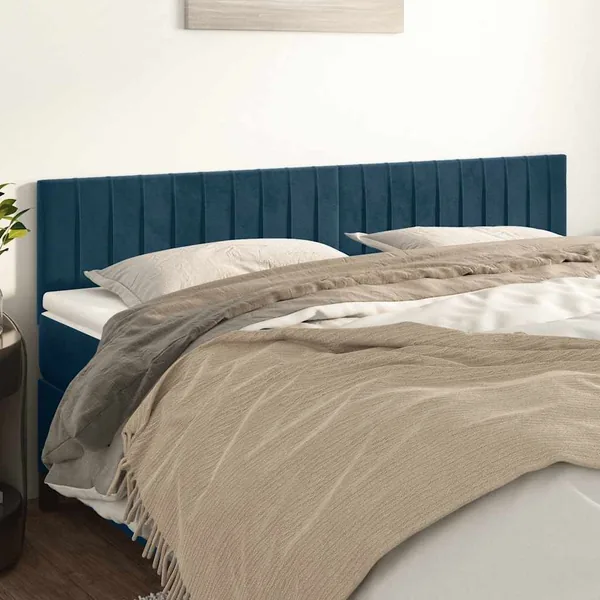 Têtes de lit Bleu foncé 200 x 5 x 78/88 cm Velours