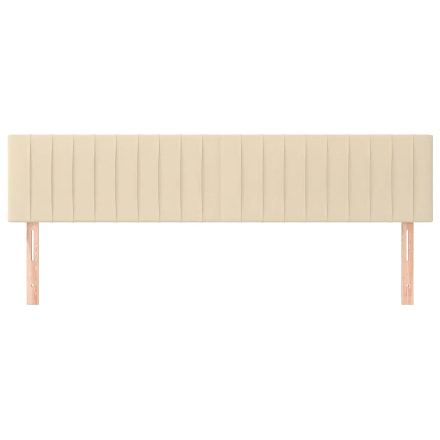 Têtes de lit Crème 180x5x78/88 cm Tissu - 3