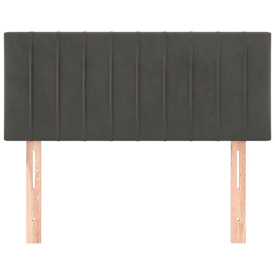 Tête de lit Gris foncé 100x5x78/88 cm Velours - 3