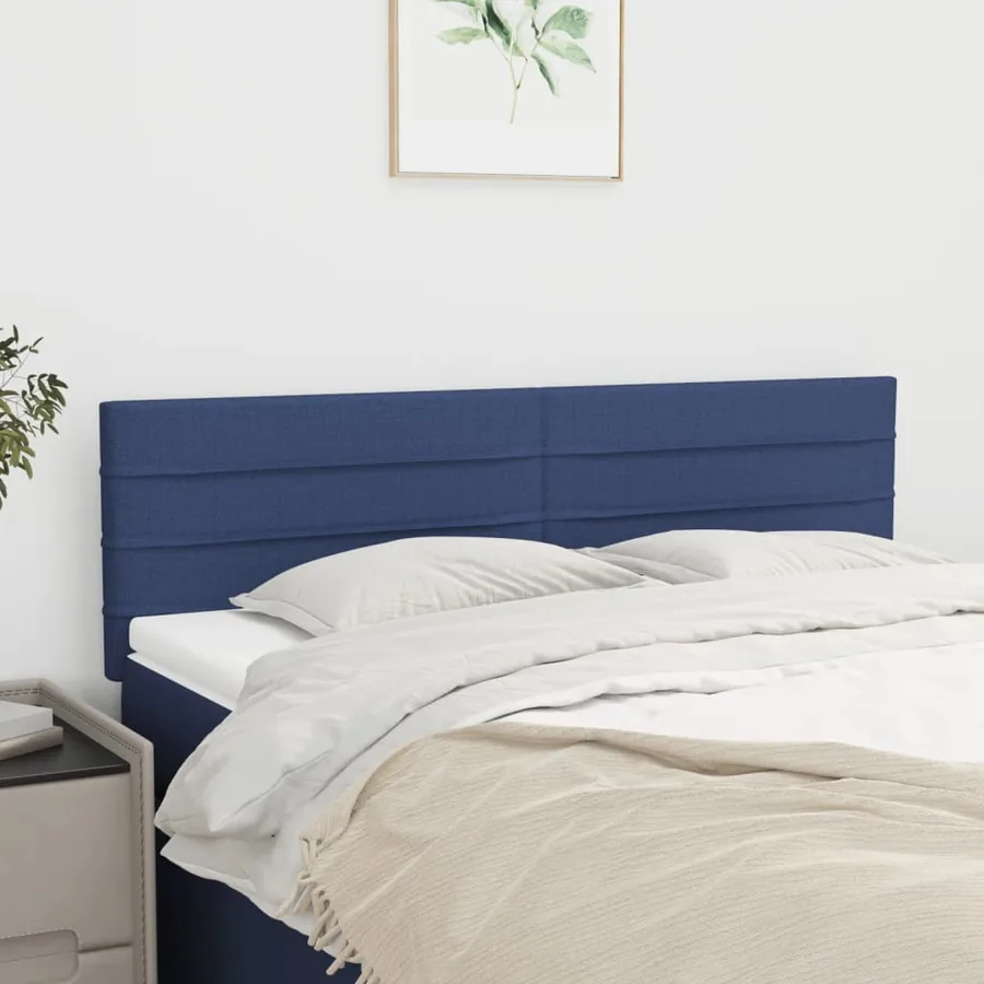 Têtes de lit Bleu 144x5x78/88 cm Tissu