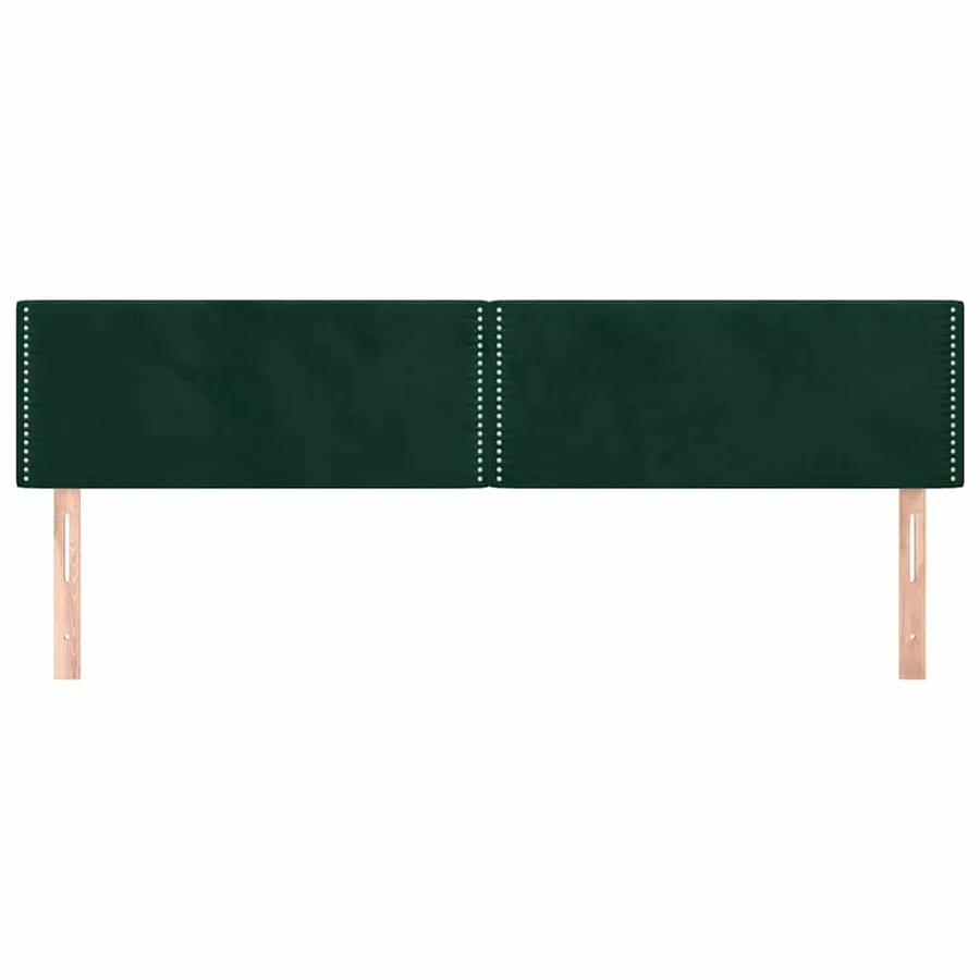 Têtes de lit Vert foncé 200x5x78/88 cm Velours - 3
