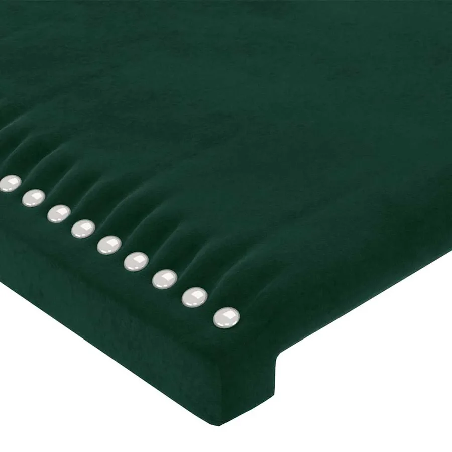 Têtes de lit Vert foncé 200x5x78/88 cm Velours - 4