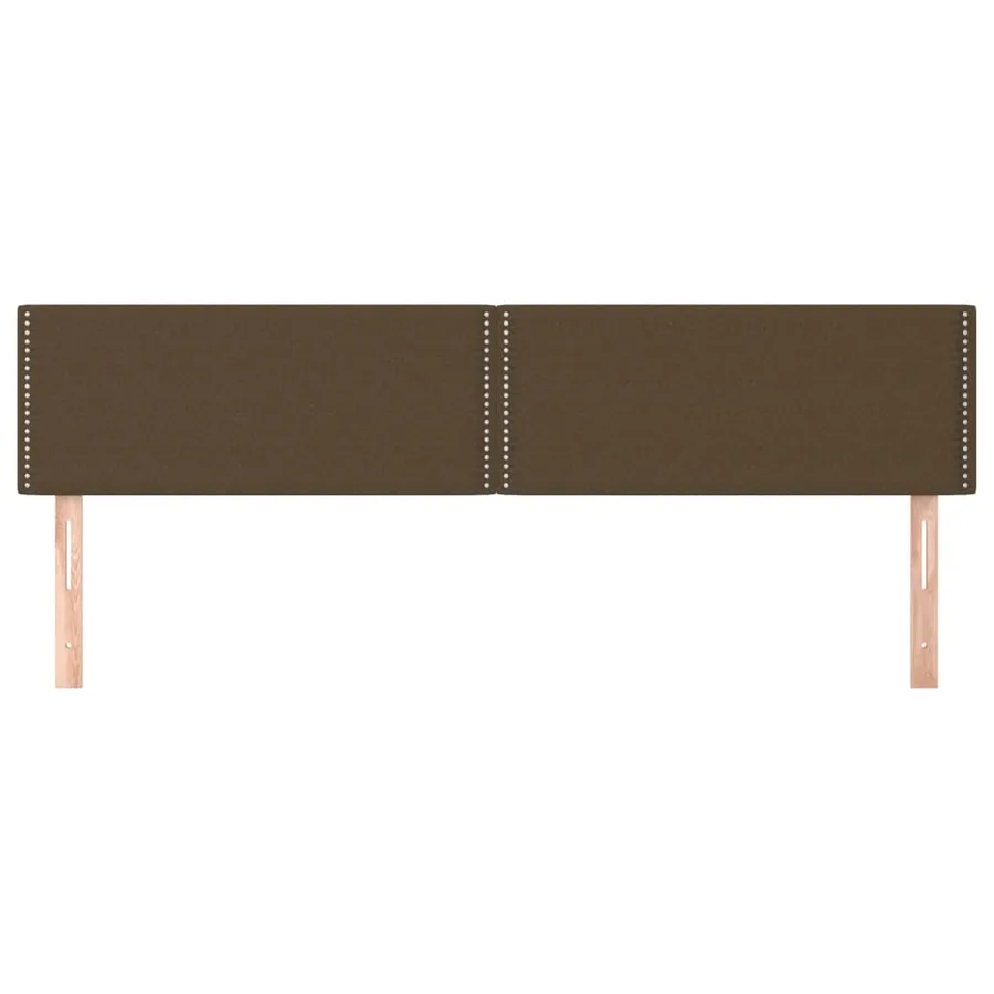 Têtes de lit Marron foncé 200 x 5 x 78/88 cm Tissu - 3