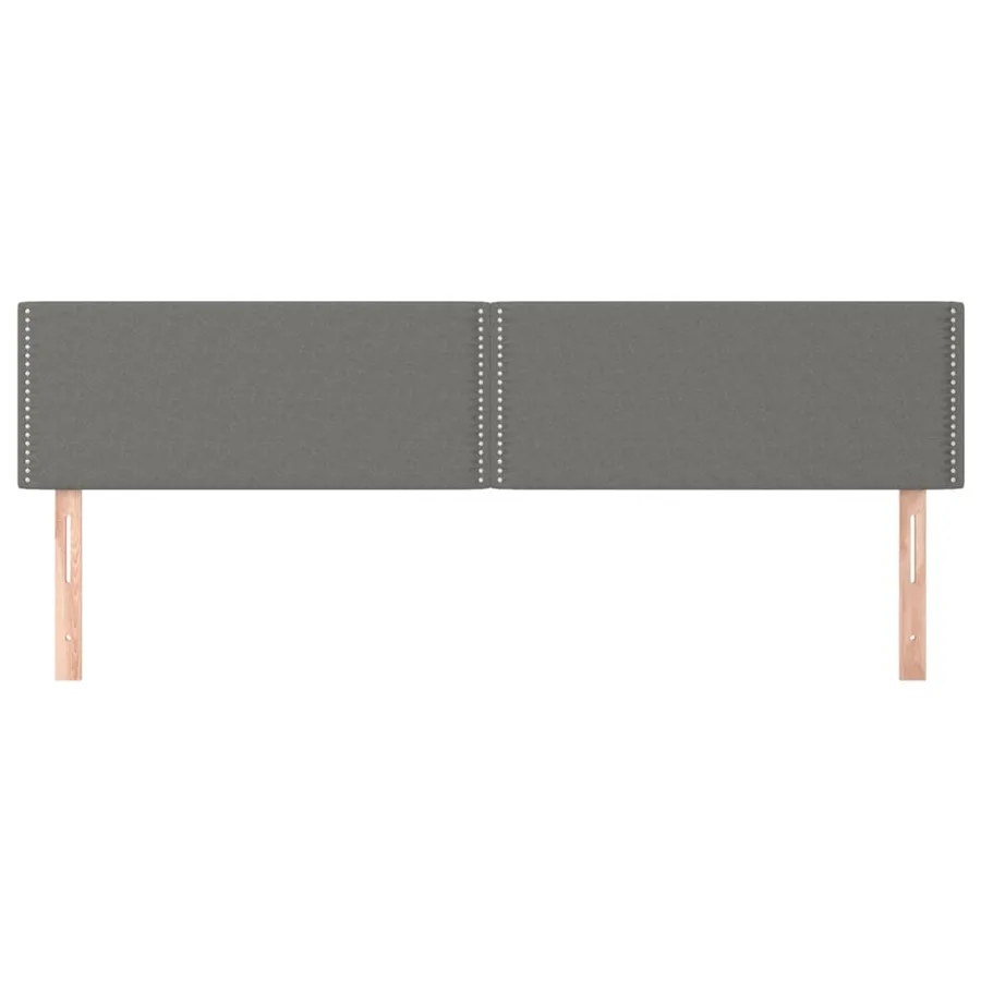 Têtes de lit Gris foncé 200x5x78/88 cm Tissu - 3