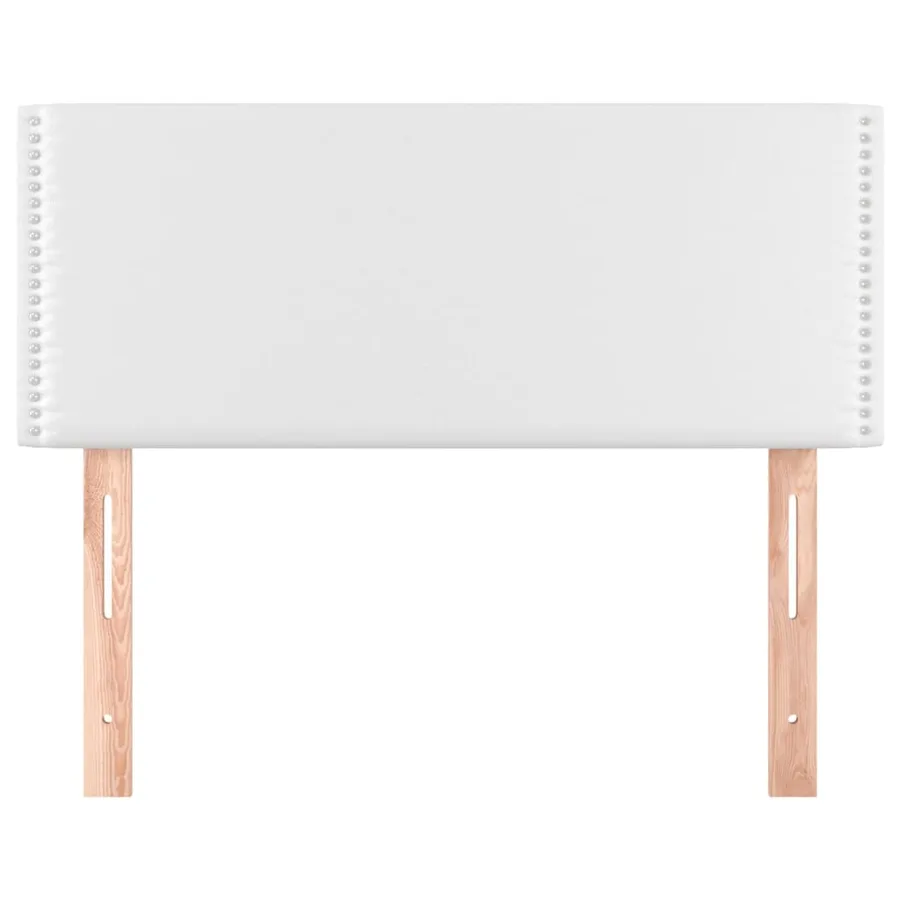 Tête de lit Blanc 100x5x78/88 cm Similicuir - 3