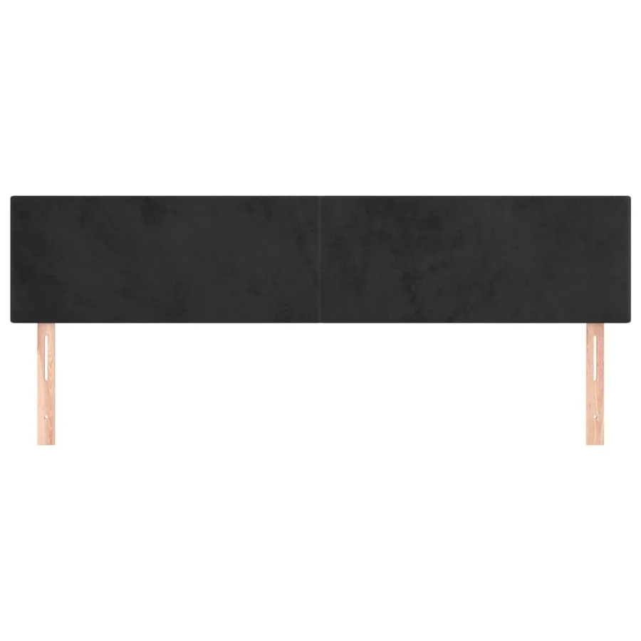 Têtes de lit Noir 180 x 5 x 78/88 cm Velours - 3