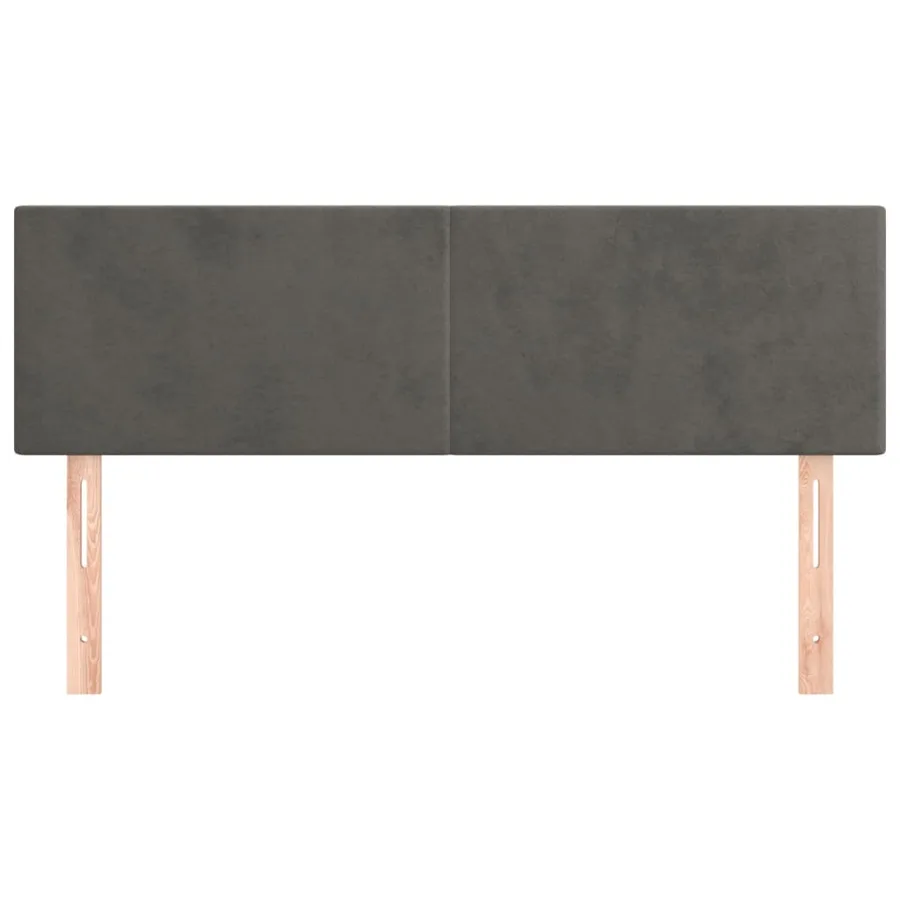 Têtes de lit Gris foncé 144x5x78/88 cm Velours - 3