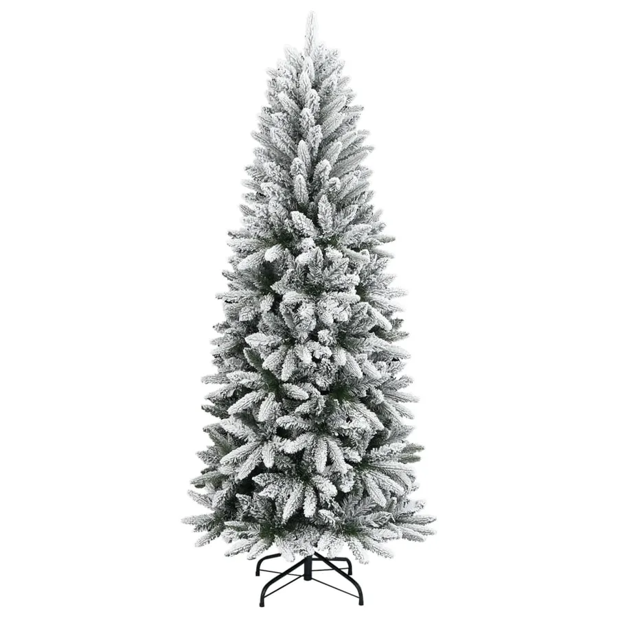 Sapin de Noël artificiel avec neige floquée 210 cm PVC et PE - 2