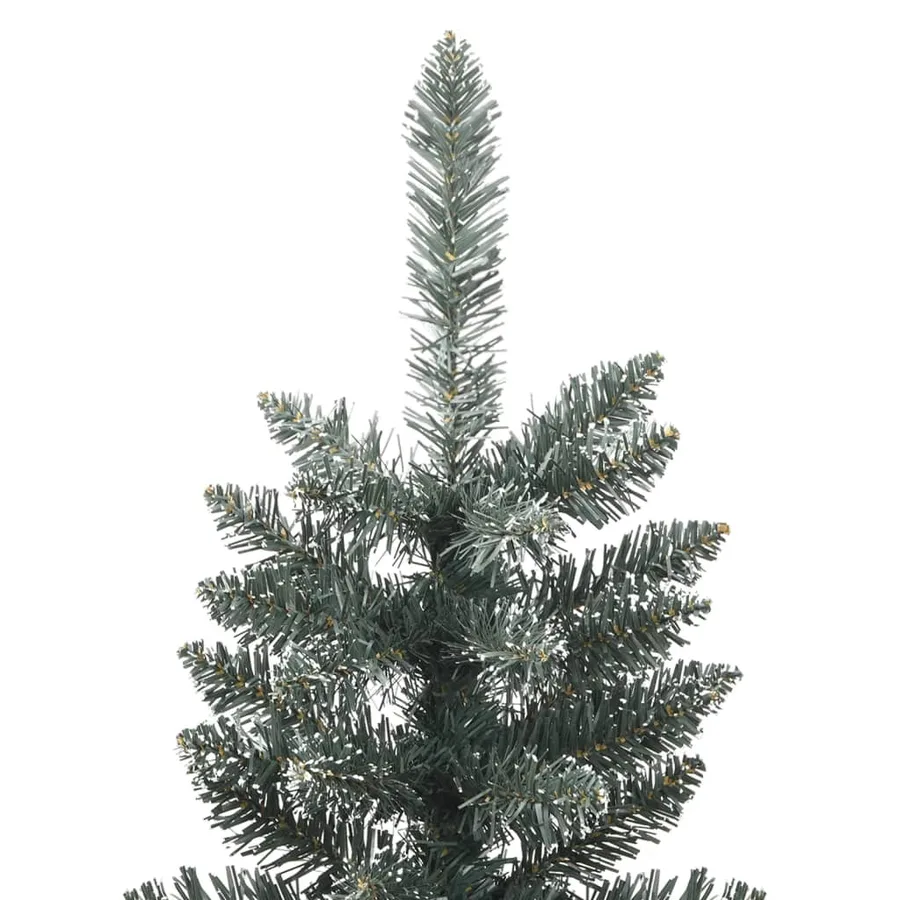 Sapin de Noël artificiel mince avec support Vert 240 cm PVC - 3