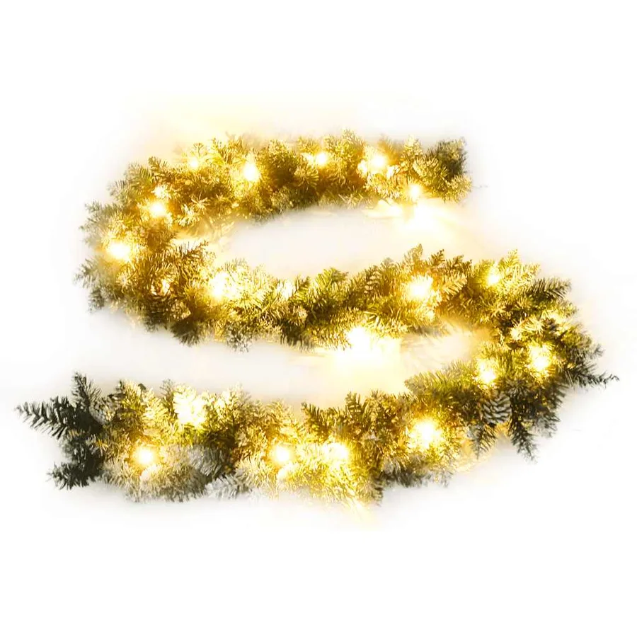 Guirlande de Noël avec lumières LED Vert 5,2 m PVC - 2