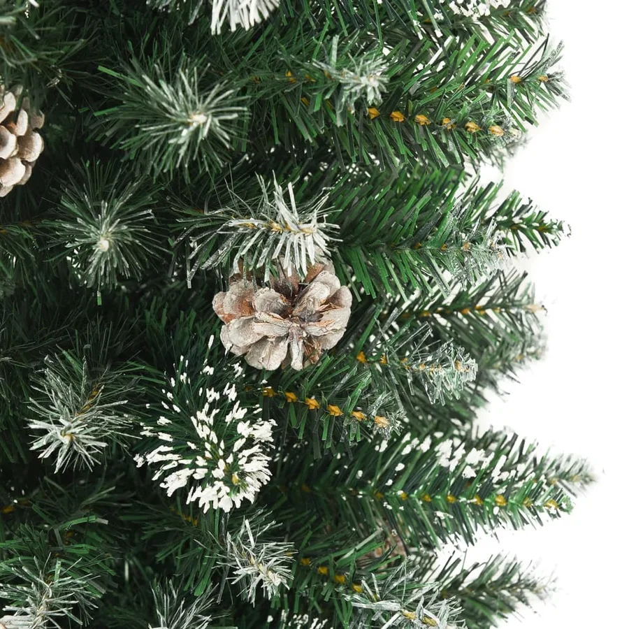 Sapin de Noël artificiel mince avec support 120 cm PVC - 4