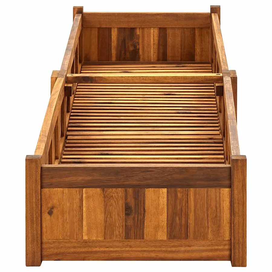 Lit surélevé de jardin Bois d'acacia 200x50x25 cm - 5