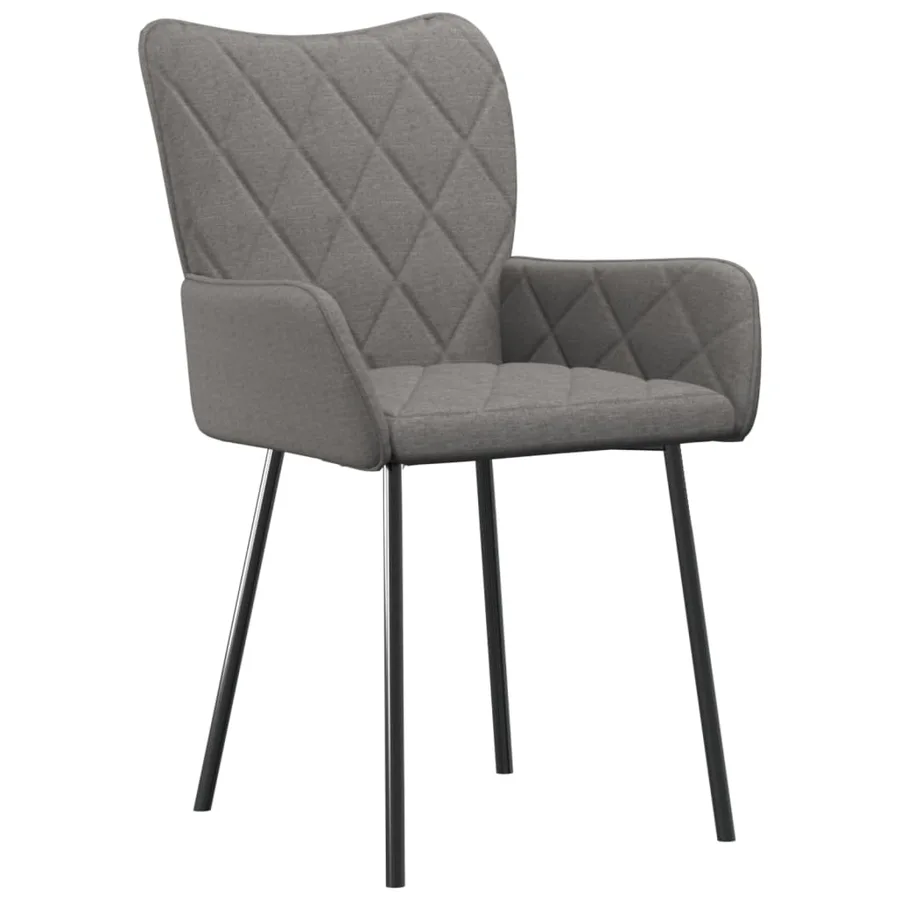 Chaises à manger lot de 2 gris clair tissu - 3