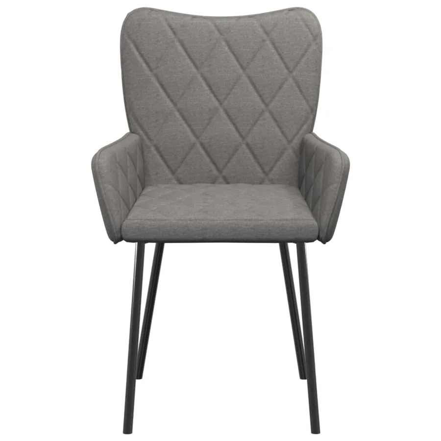 Chaises à manger lot de 2 gris clair tissu - 4