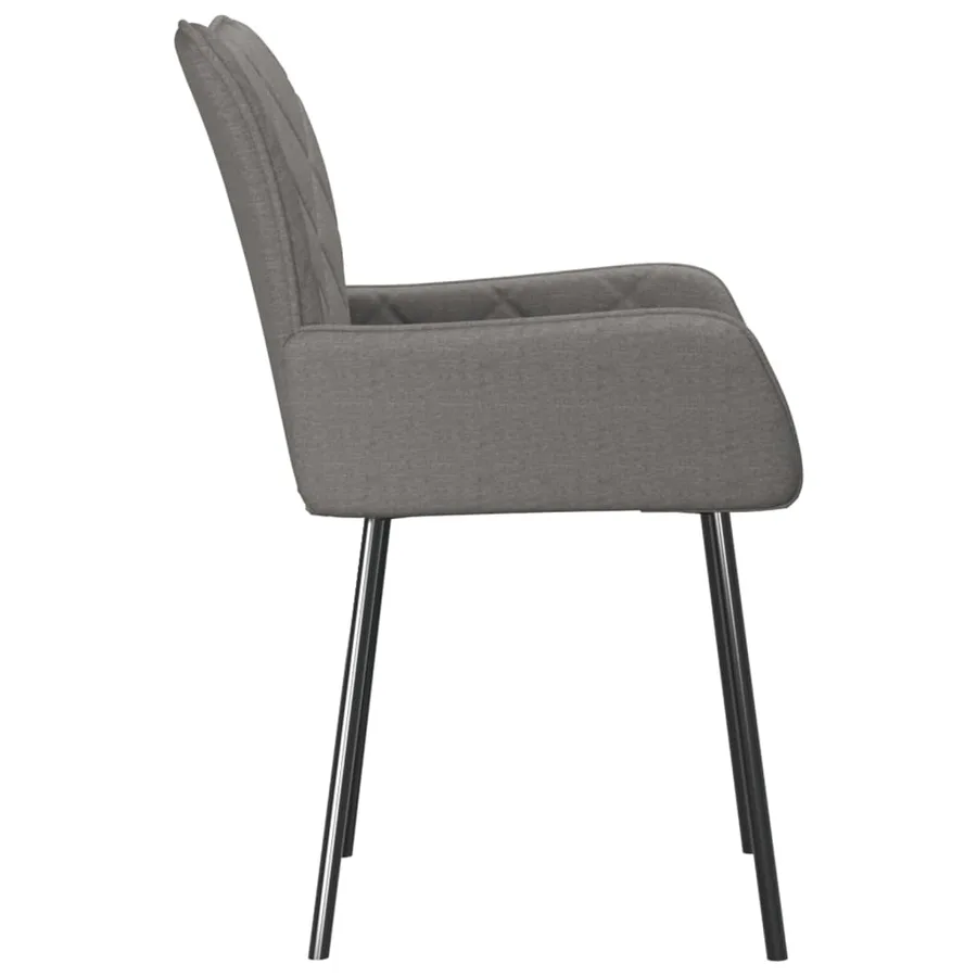 Chaises à manger lot de 2 gris clair tissu - 5