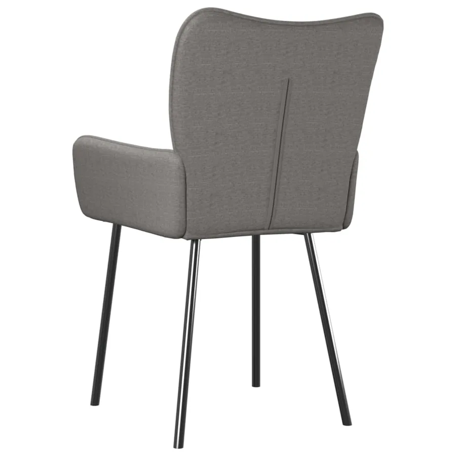 Chaises à manger lot de 2 gris clair tissu - 6