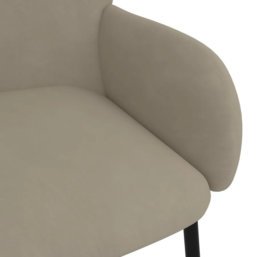 Chaises à manger lot de 2 Gris clair Velours - 7