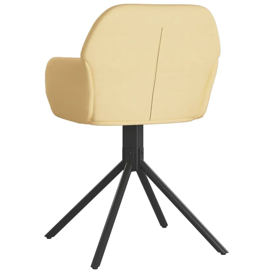 Chaises pivotantes à manger lot de 2 Crème Velours - 6