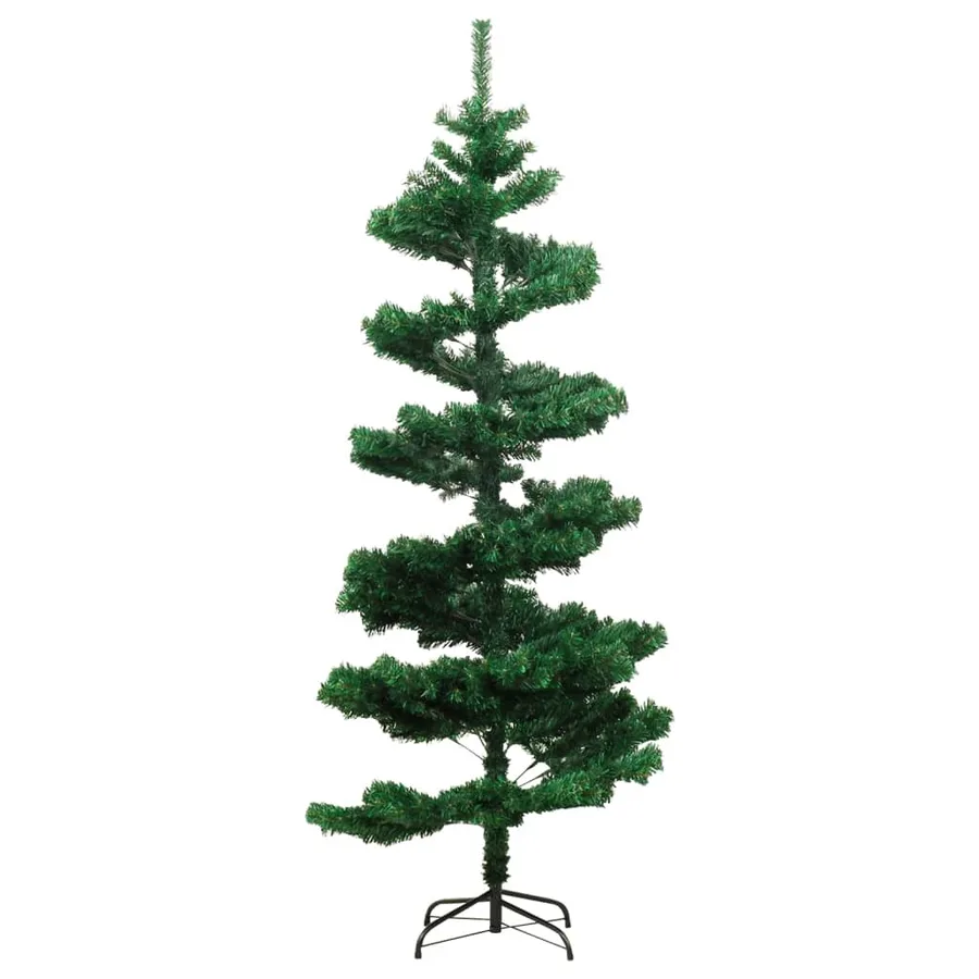 Arbre de Noël hélicoïdal pré-éclairé et support vert 180 cm PVC - 4