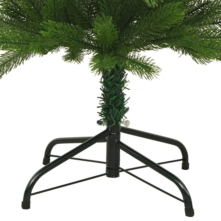 Sapin de Noël artificiel mince avec support 240 cm PE - 4