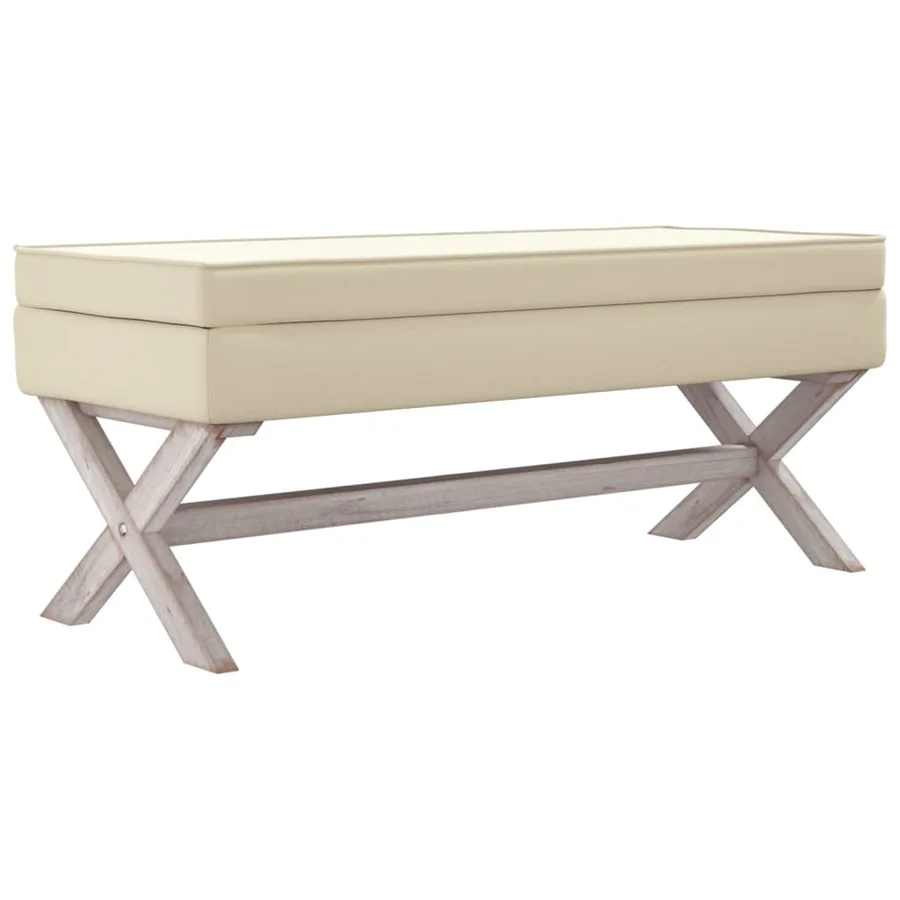 Tabouret de rangement 110x45x49 cm lin - 2