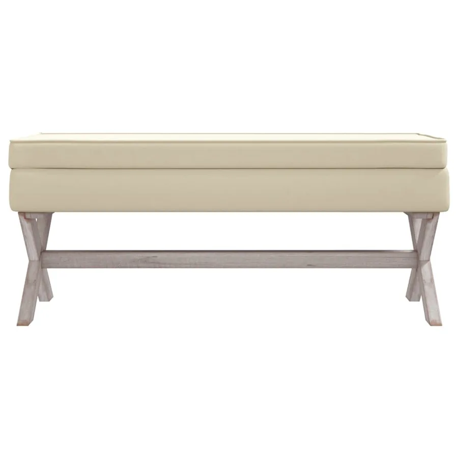 Tabouret de rangement 110x45x49 cm lin - 3