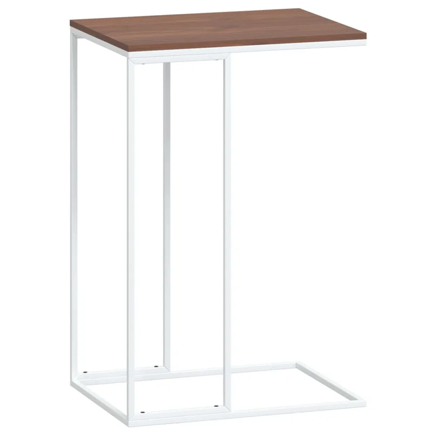 Table d'appoint Blanc 40x30x59 cm Bois d'ingénierie - 2