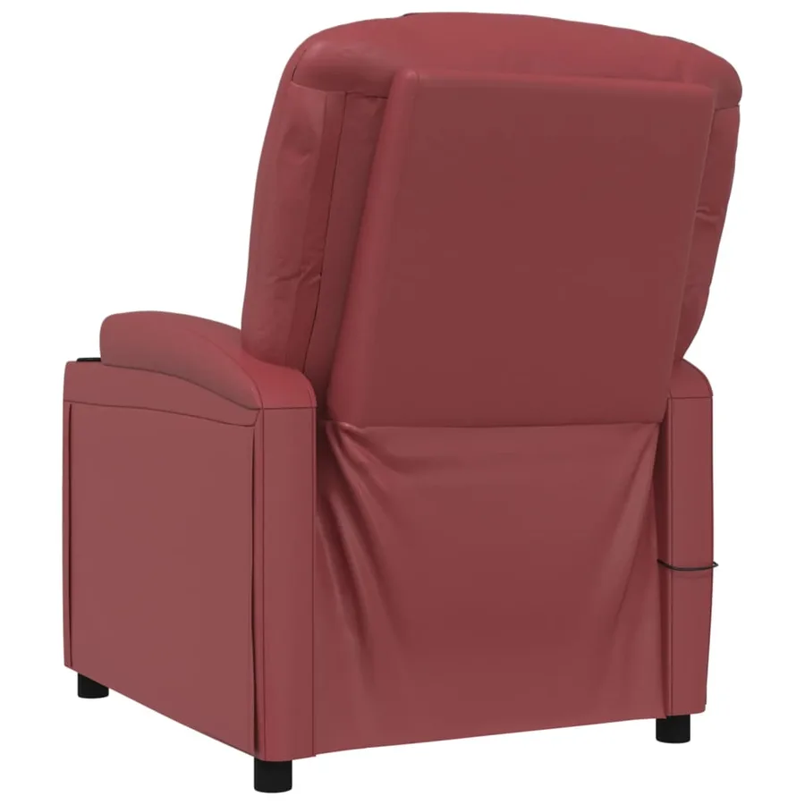 Fauteuil de massage Rouge bordeaux Similicuir - 5