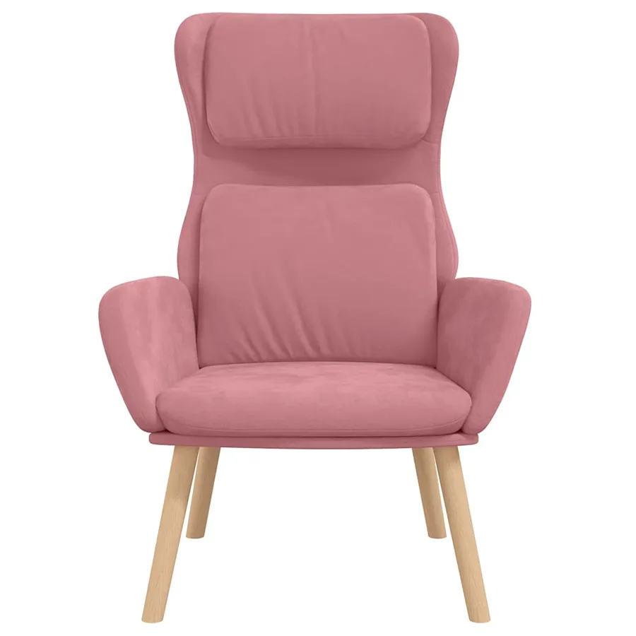 Chaise de relaxation Rose Velours - 3