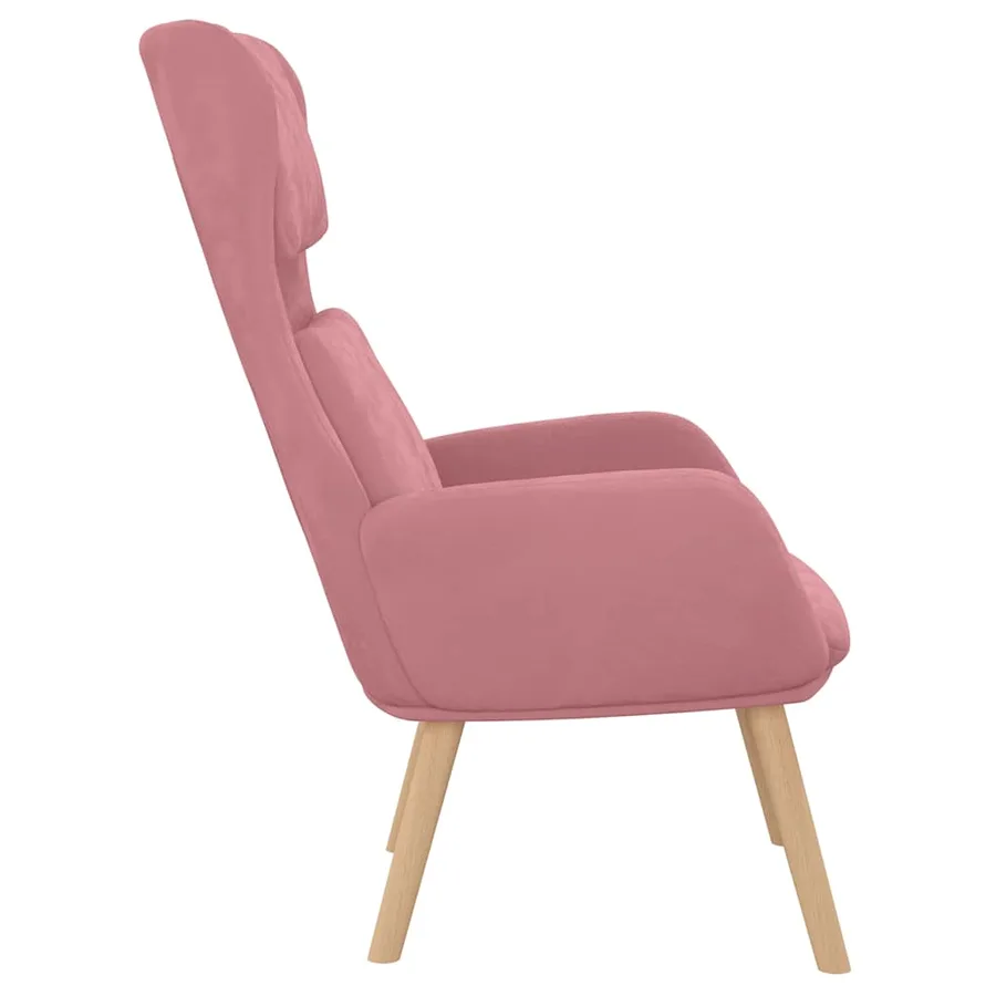 Chaise de relaxation Rose Velours - 4