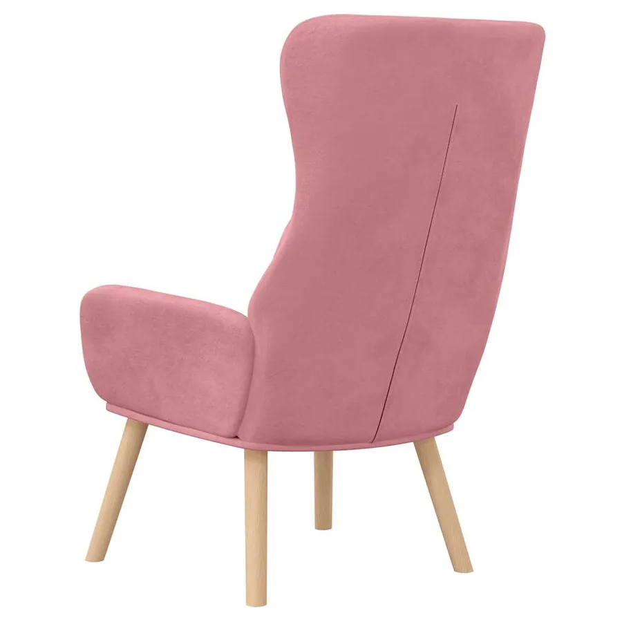 Chaise de relaxation Rose Velours - 5
